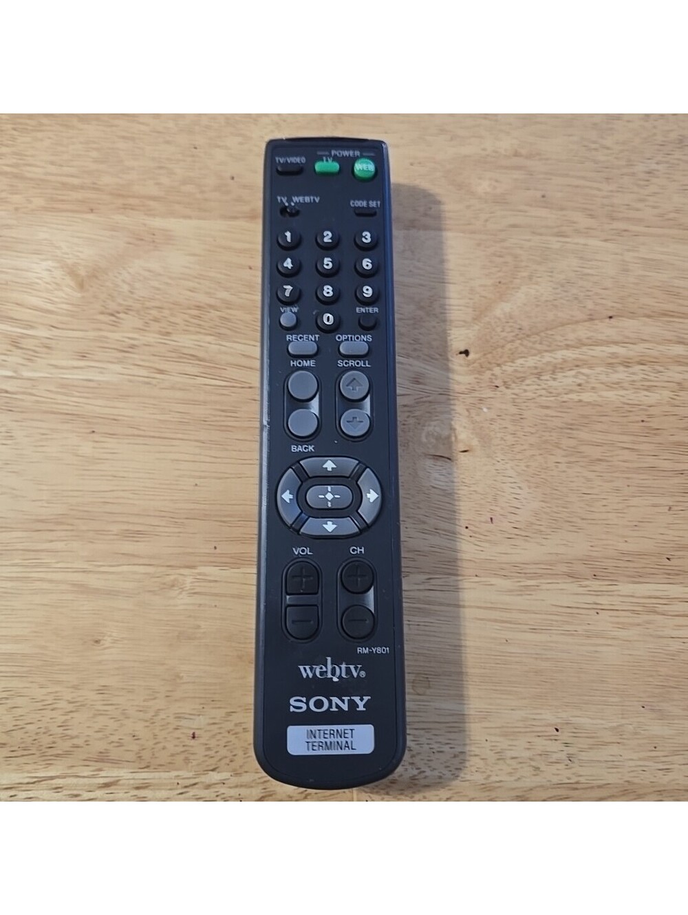 Sony RM-Y801 Wireless WebTV Internet Terminal Remote Control